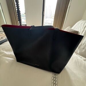 Mansur Gavriel Black and Red Tote Bag Sleek Minimalist Design